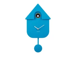 Wall clock Modern Cuckoo ABS bright blue