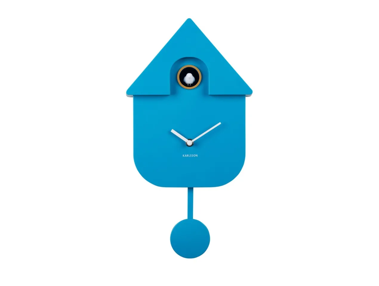 Wall clock Modern Cuckoo ABS bright blue