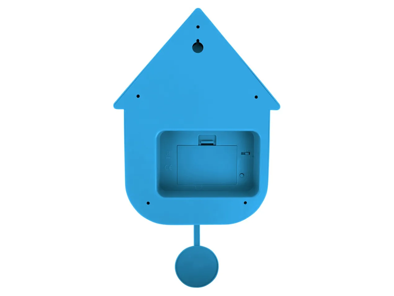 Wall clock Modern Cuckoo ABS bright blue