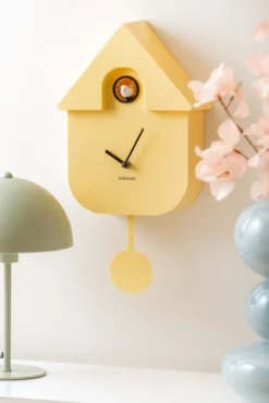 Wall clock Modern Cuckoo ABS bright blue
