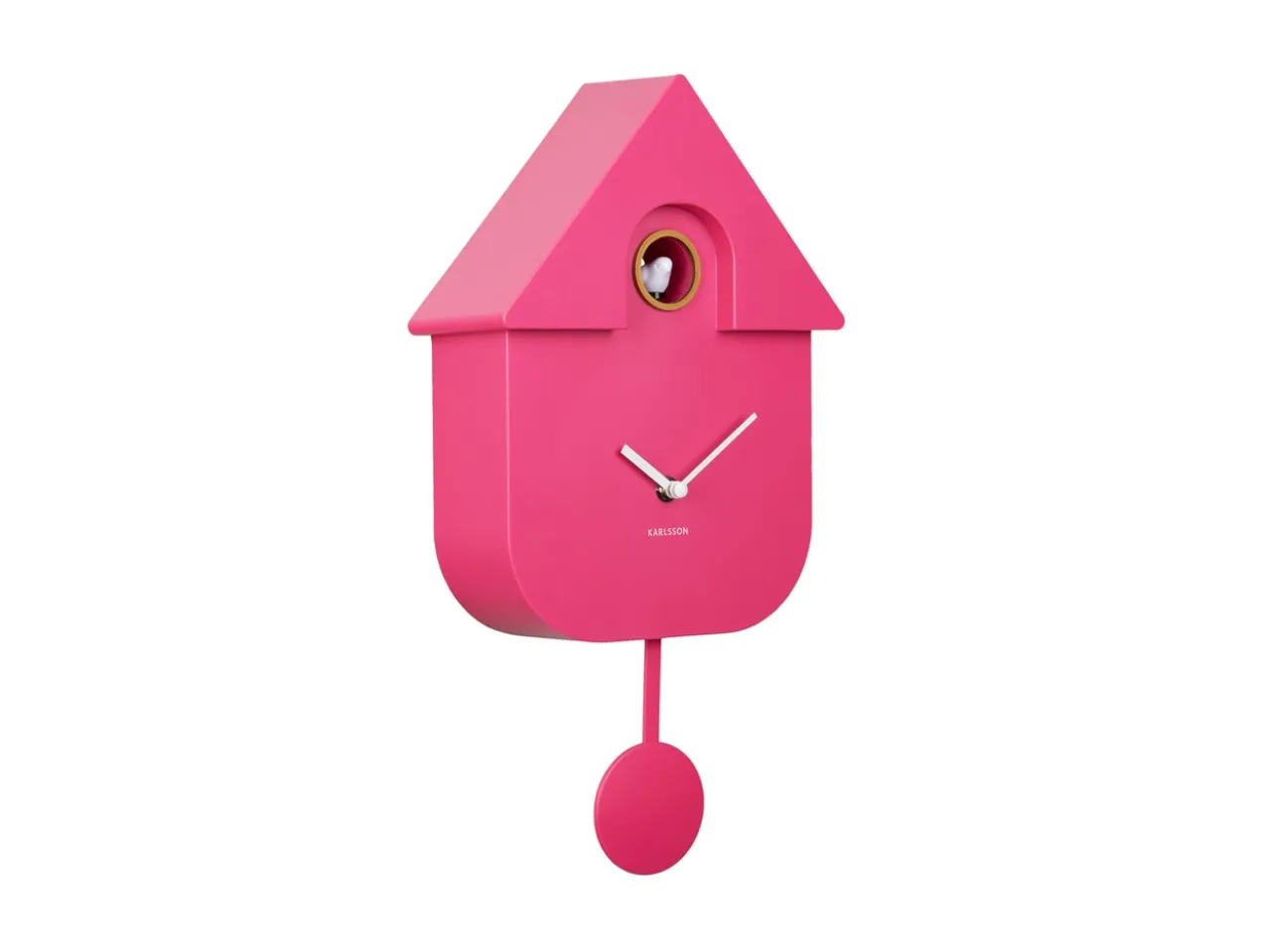 Wall clock Modern Cuckoo ABS bright pink