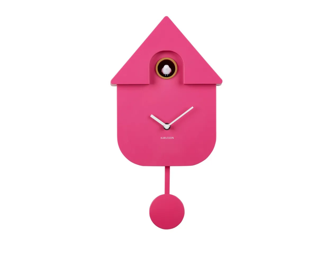 Wall clock Modern Cuckoo ABS bright pink