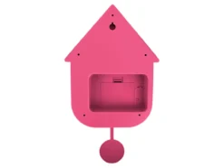 Wall clock Modern Cuckoo ABS bright pink