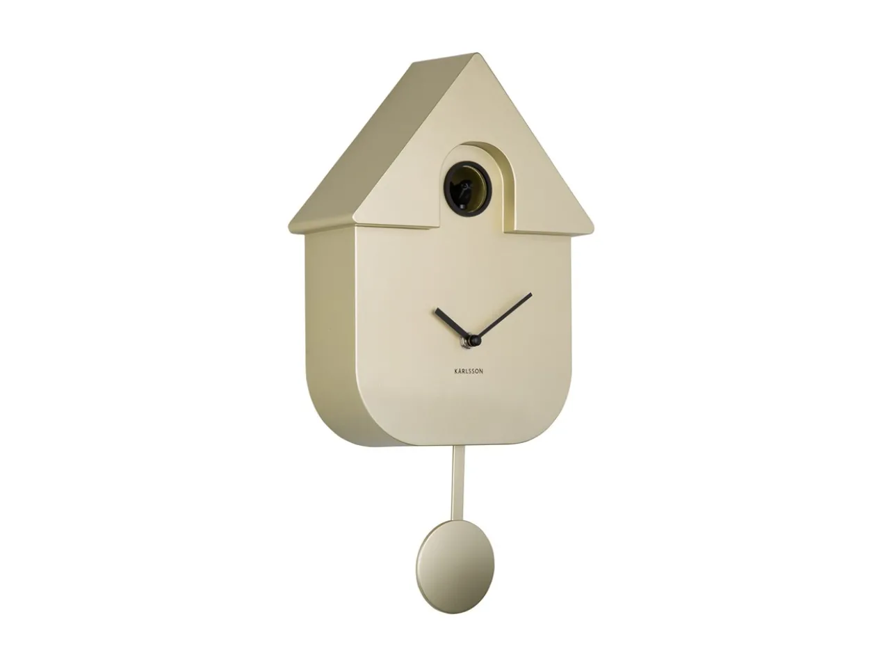 Wall clock Modern Cuckoo ABS metallic gold