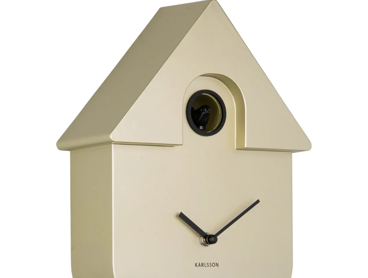Wall clock Modern Cuckoo ABS metallic gold