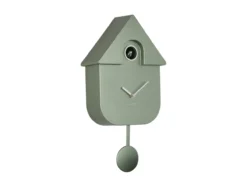 Wall clock Modern Cuckoo ABS metallic jungle green