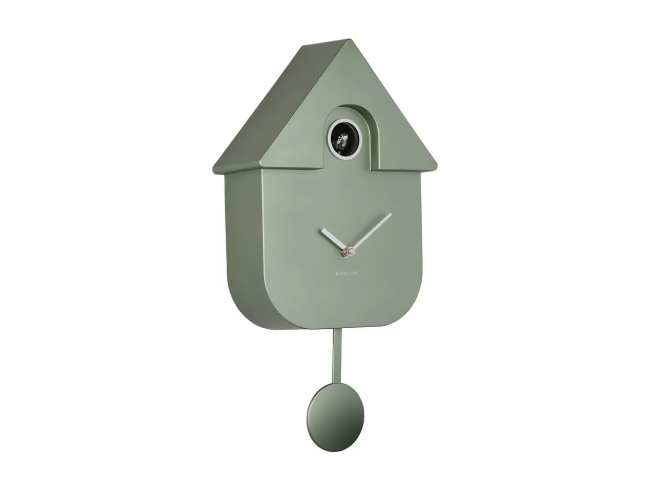 Wall clock Modern Cuckoo ABS metallic jungle green