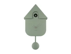 Wall clock Modern Cuckoo ABS metallic jungle green
