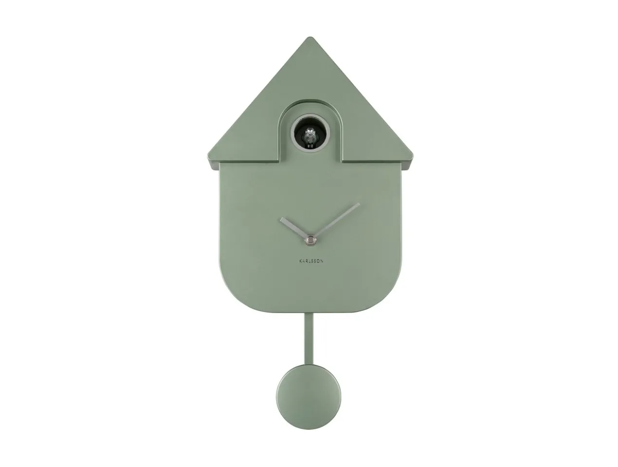 Wall clock Modern Cuckoo ABS metallic jungle green