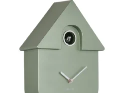 Wall clock Modern Cuckoo ABS metallic jungle green