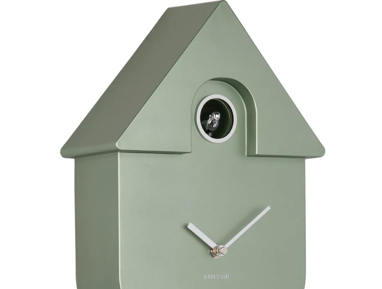 Wall clock Modern Cuckoo ABS metallic jungle green