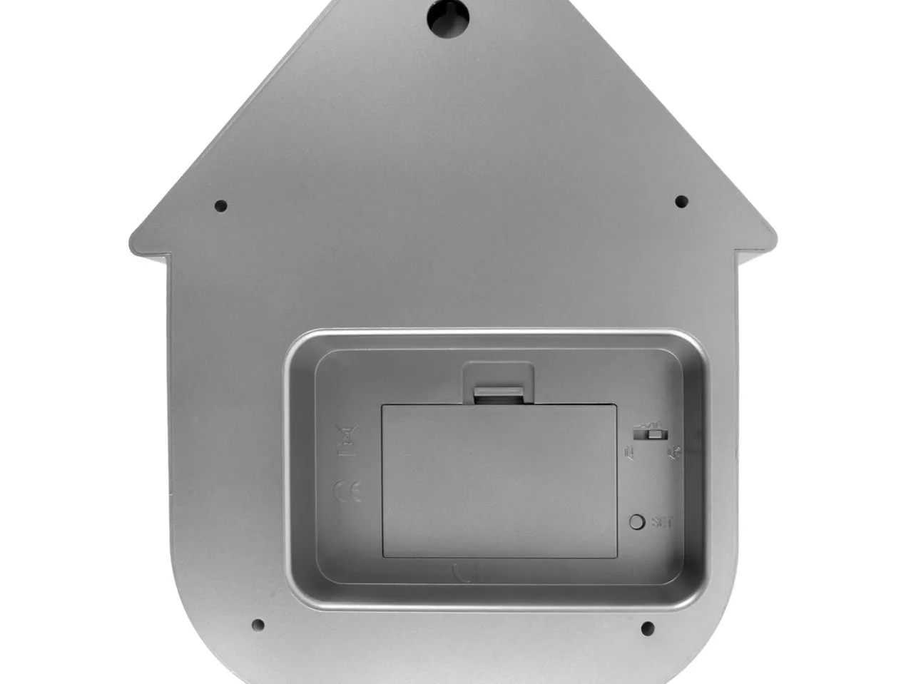 Wall clock Modern Cuckoo ABS metallic silver
