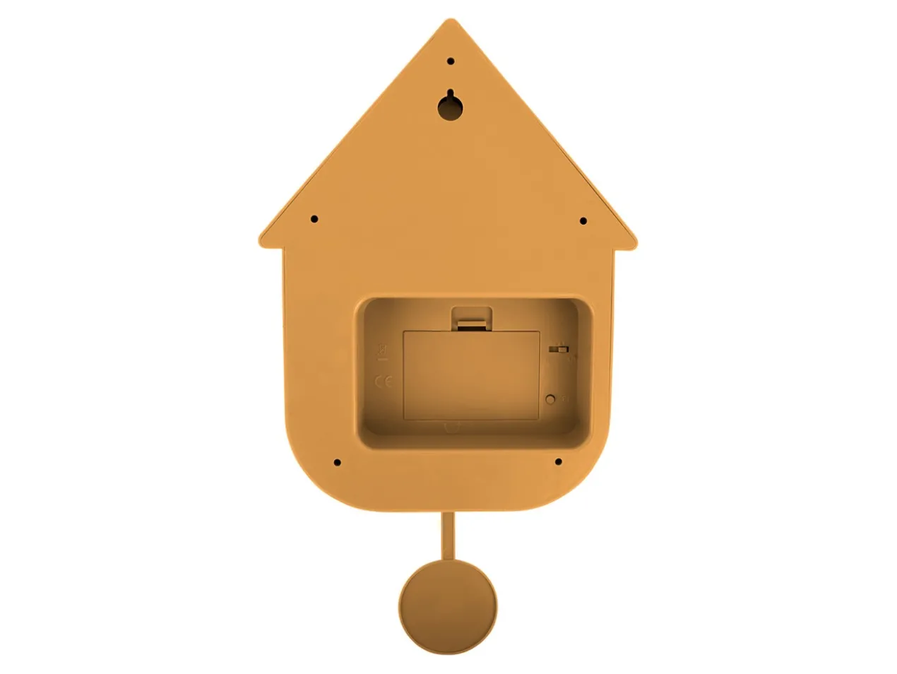 Wall clock Modern Cuckoo ABS ochre yellow