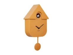 Wall clock Modern Cuckoo ABS ochre yellow