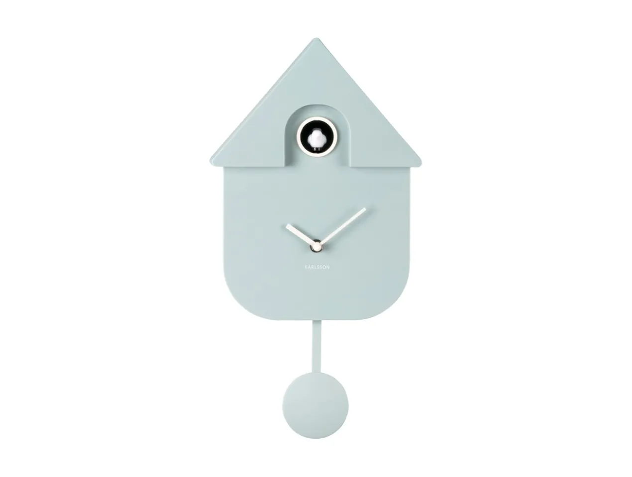 Wall clock Modern Cuckoo ABS soft blue