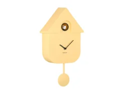Wall clock Modern Cuckoo ABS soft yellow