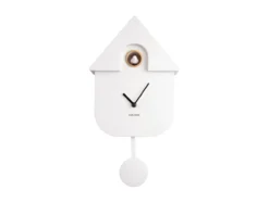 Wall clock Modern Cuckoo ABS white