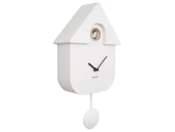 Wall clock Modern Cuckoo ABS white