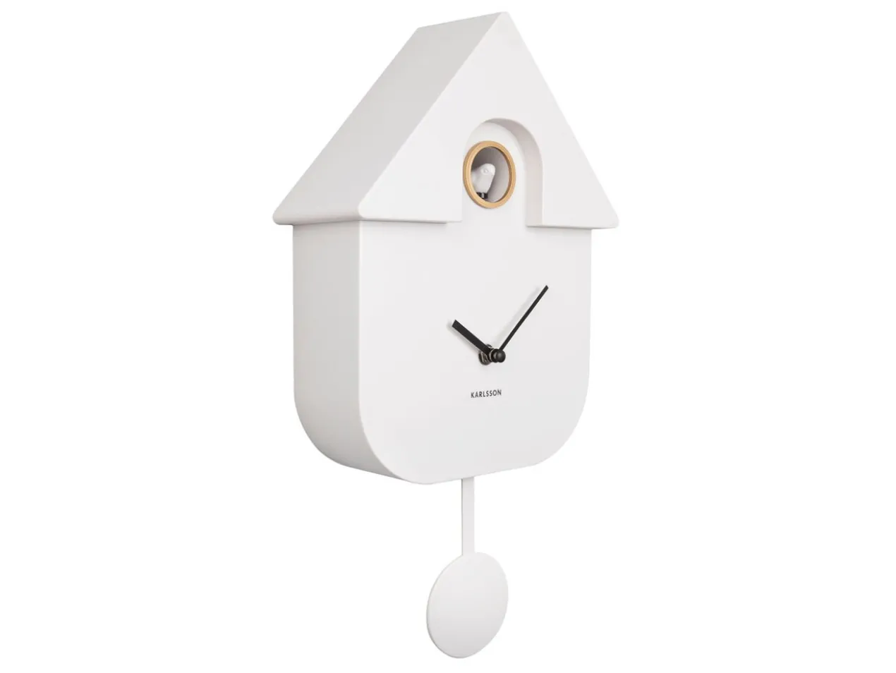 Wall clock Modern Cuckoo ABS white