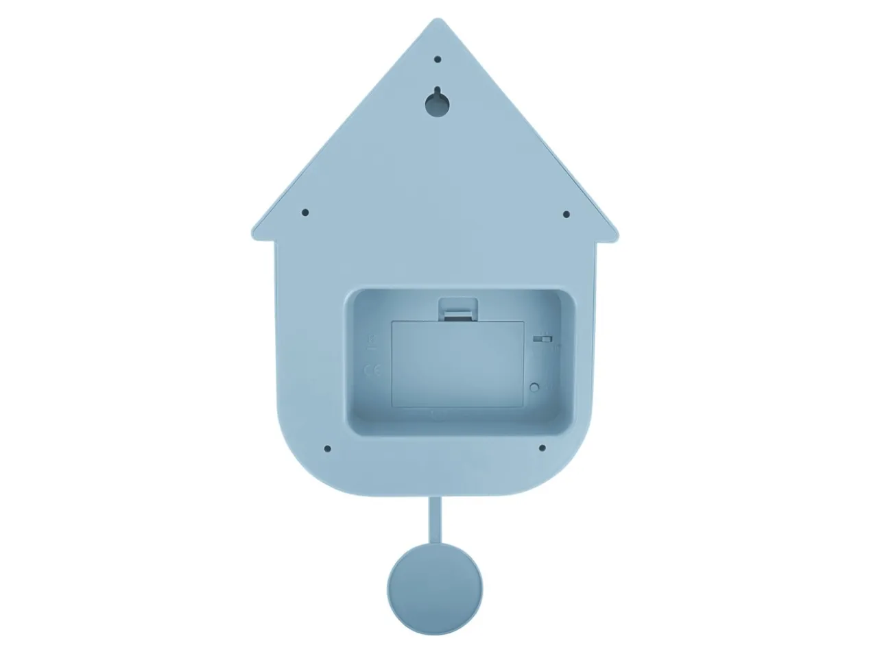 Wall clock Modern Cuckoo checker ABS soft blue