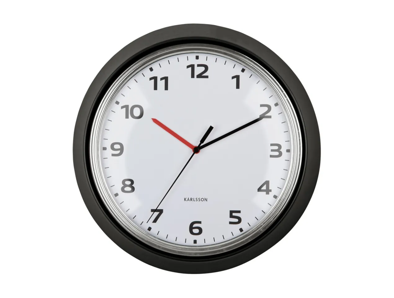 Wall clock Modern Retro black