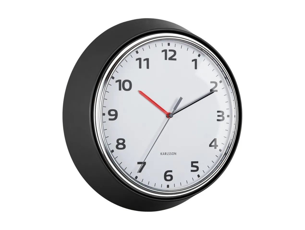 Wall clock Modern Retro black