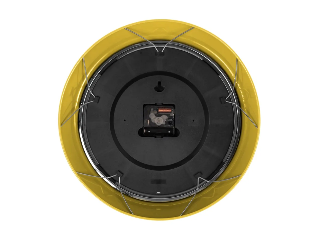 Wall clock Modern Retro bright yellow