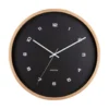 Wall clock Modesta light wood black