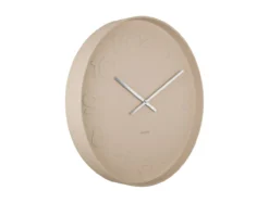 Wall clock Mr. Brown numbers large, sand brown