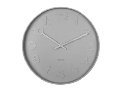 Wall clock Mr. Grey numbers, warm grey