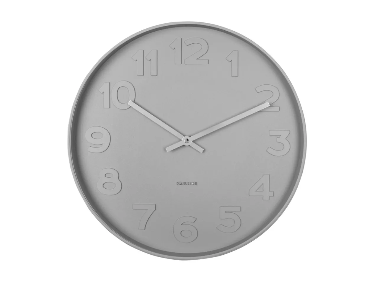 Wall clock Mr. Grey numbers, warm grey