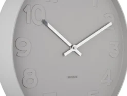 Wall clock Mr. Grey numbers, warm grey
