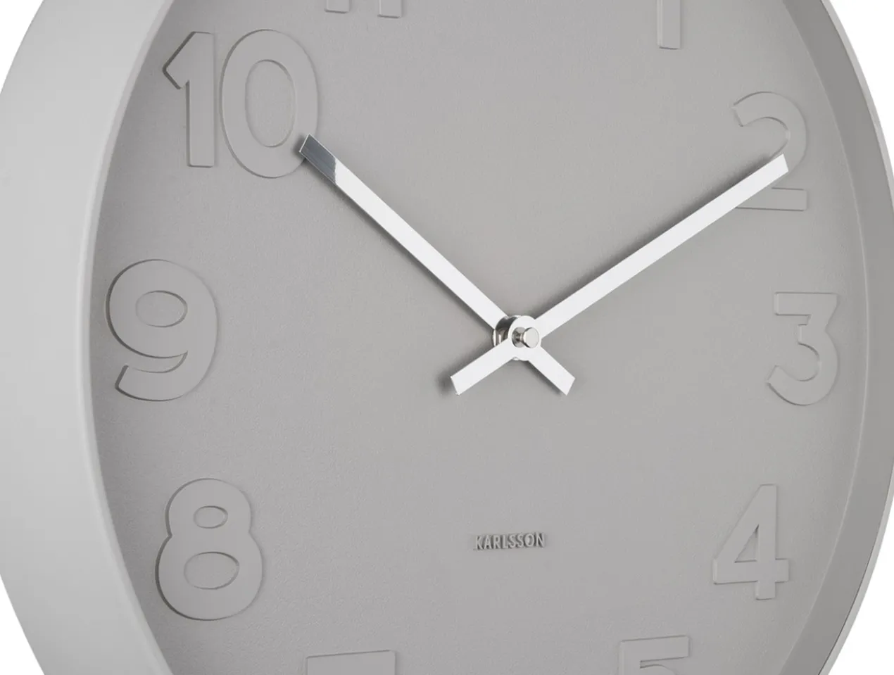 Wall clock Mr. Grey numbers, warm grey