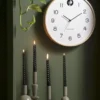 Wall clock Natural Cuckoo birch wood white