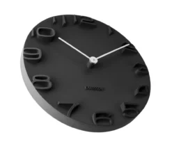 Wall clock On The Edge black w. chrome hands