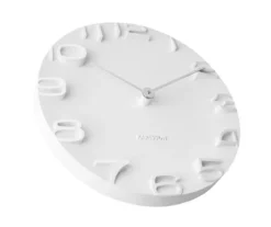 Wall clock On The Edge white w. chrome hands