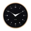 Wall clock Osado Dome wood black