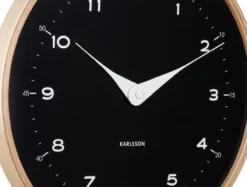 Wall clock Osado Dome wood black