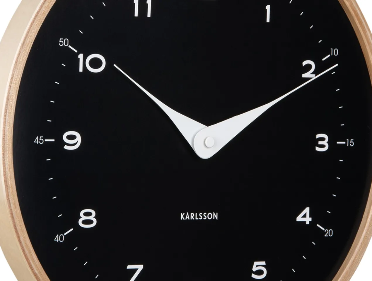 Wall clock Osado Dome wood black