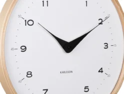 Wall clock Osado Dome wood white