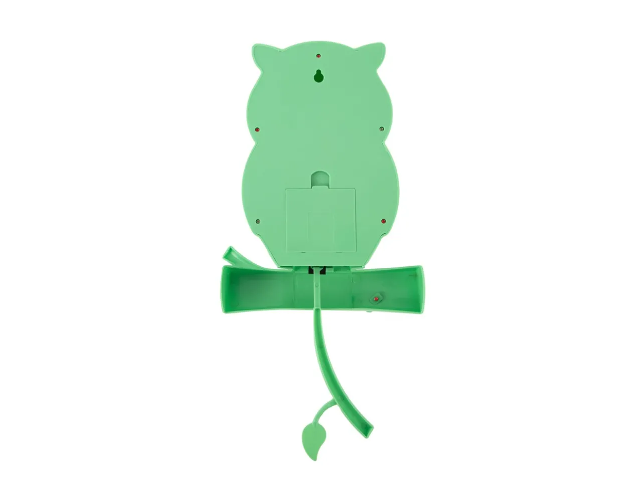 Wall clock Owl pendulum ABS bright green