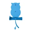 Wall clock Owl pendulum ABS bright blue