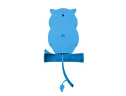 Wall clock Owl pendulum ABS bright blue