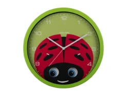 Wall clock Peekaboo Bunny dark green