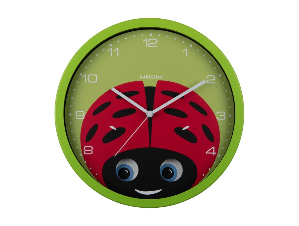 Wall clock Peekaboo Bunny dark green