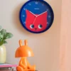 Wall clock Peekaboo Goldfish light blue