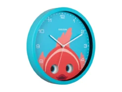 Wall clock Peekaboo Goldfish light blue