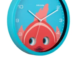 Wall clock Peekaboo Goldfish light blue