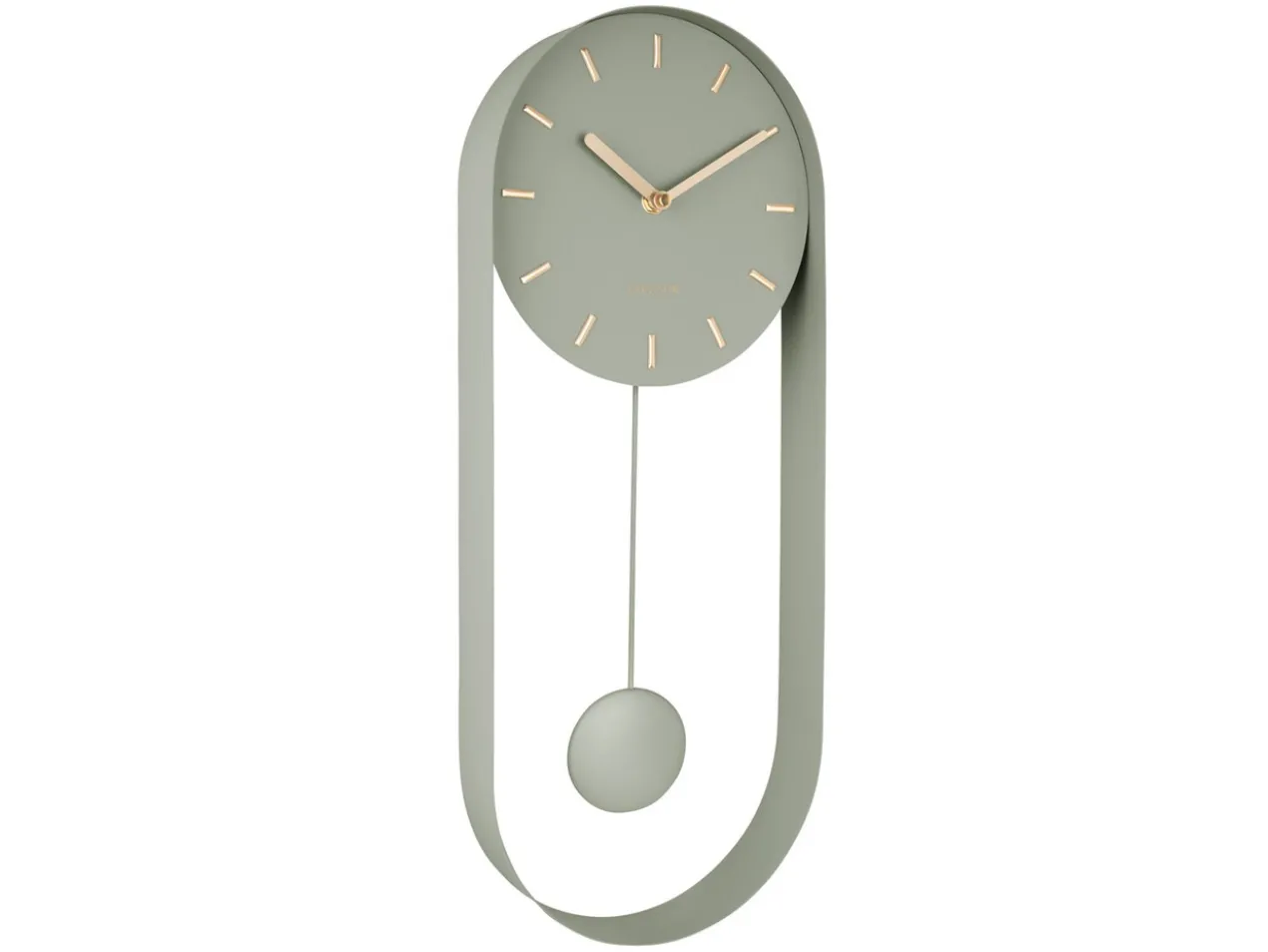 Wall clock Pendulum Charm steel jungle green