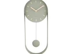 Wall clock Pendulum Charm steel jungle green